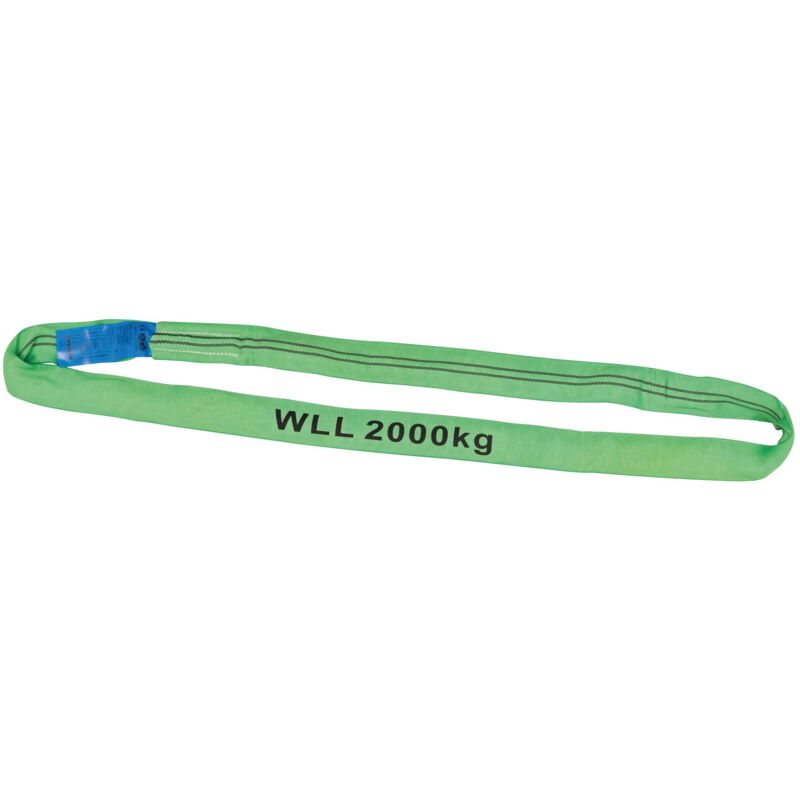 immagine 0 del prodotto cinghia circolare, wll portata 2000 kg, lunghezza 1,5 m, circonferenza 3 m, secondo din en 1492 2, verde petex