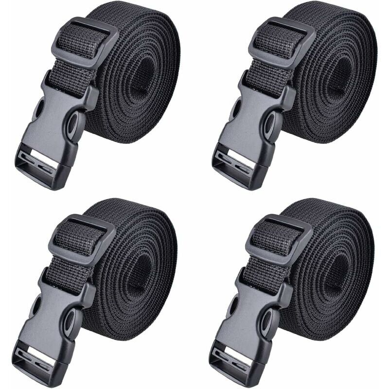 foto del prodotto cinghia con fibbia rapida cinghia di ancoraggio cinghia di serraggio in plastica con cricchetto per il fissaggio dei bagagli 25 mm, 188 cm nero 4