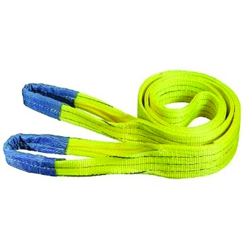 foto del prodotto cinghia di sollevamento con fascia a doppio strato mm.100 mt.5 x mm100h. portata kg.3000 colore giallo