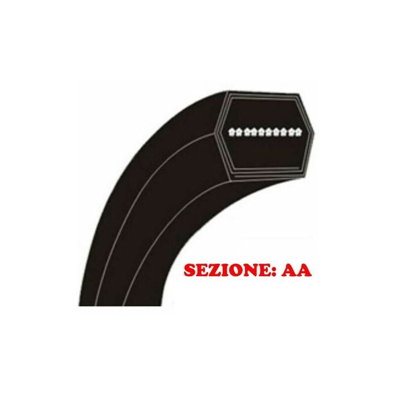 foto del prodotto cinghia esagonale trattorino rasaerba sezione aa91 fatta con kevlar 610006