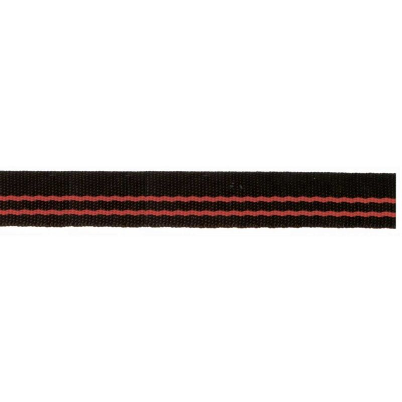 foto del prodotto cinghia in polipropilene nero rosso 24 mm lunghezza 5 metri masidef
