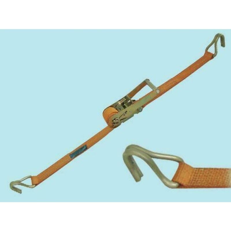 foto del prodotto cinghia mm.50 con fibbia di ancoraggio e cricchetto art.8182 - mt.8.5