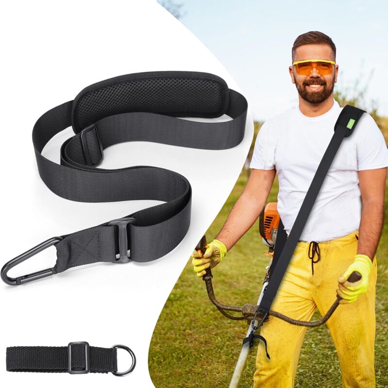 foto del prodotto cinghia per rifinitura per tracolla weed eater clip in metallo aggiornata , compatibile con decespugliatori greenworks dewalt ego, soffiatore per