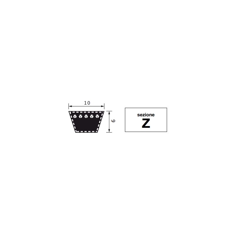 foto del prodotto cinghia trapezoidale sezione z18 sviluppo primitivo 479 mm trattore agricolo