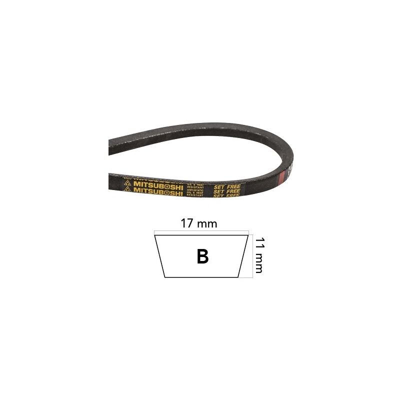 foto del prodotto cinghia trattorino tagliaerba fatta in kevlar sezione b compatibile mtd