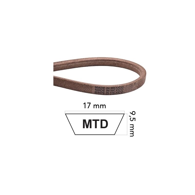 foto del prodotto cinghia trattorino tagliaerba fatta in kevlar sezione mt compatibile mtd