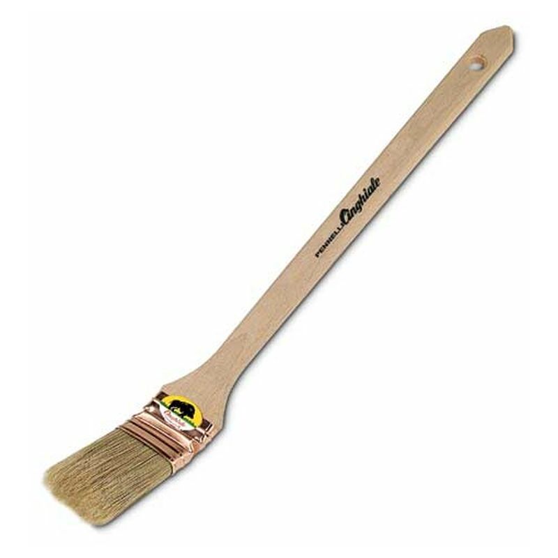 foto del prodotto cinghiale pennello radiatore manico legno setola bionda lunga 50 mm