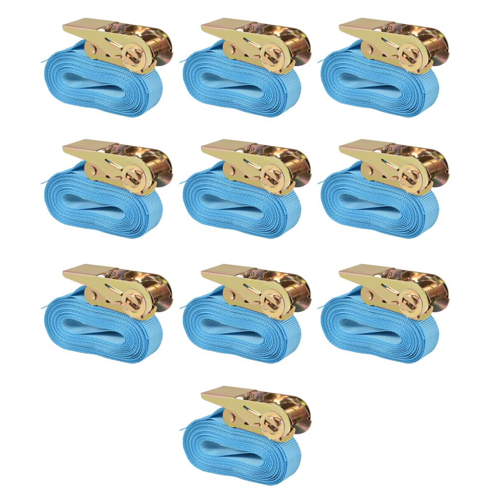 foto del prodotto cinghie d ancoraggio 10 pz a cricchetto 0,8 t 4mx25mm blu cod mxl 71828