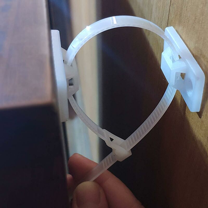 foto del prodotto cinghie di ancoraggio a parete per mobili antiribaltamento confezione da 6 , kit di cinghie di ancoraggio a parete per scaffale o com , cinghie di