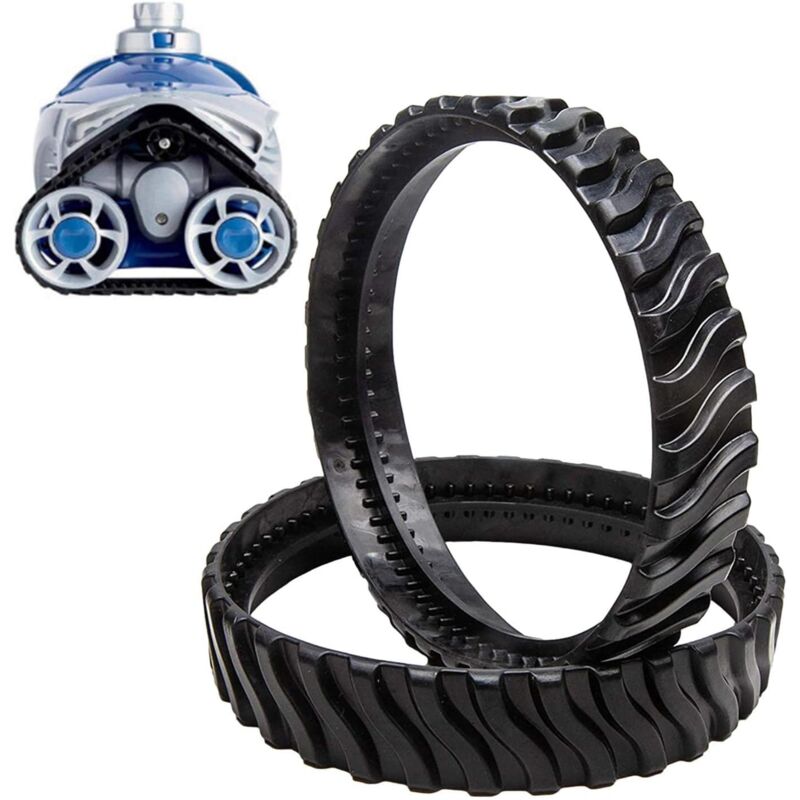foto del prodotto cingoli per pulitore per piscine zodiac mx8, parti zodiac mx8 da 2 pezzi, gomma resistente, migliorano la durata delle parti per la pulizia del