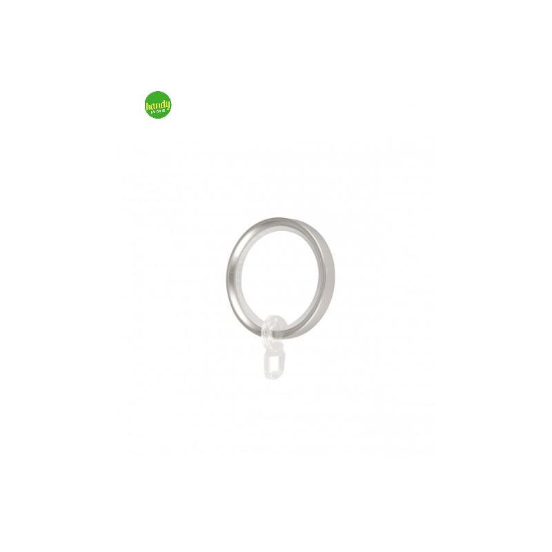 foto del prodotto cintacor anello metallo cromato satinato per tenda con gancio 22 cm 10 pezzi