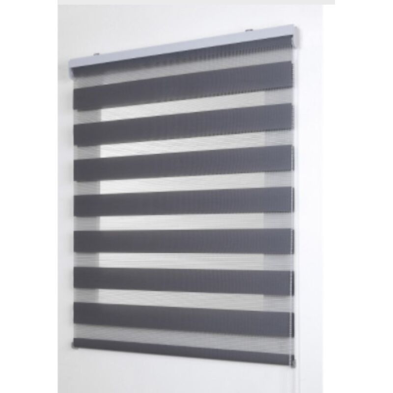 foto del prodotto cintacor stor planet duolux tenda a rullo semifiltrante con frange trasparenti colore argento 100x250cm