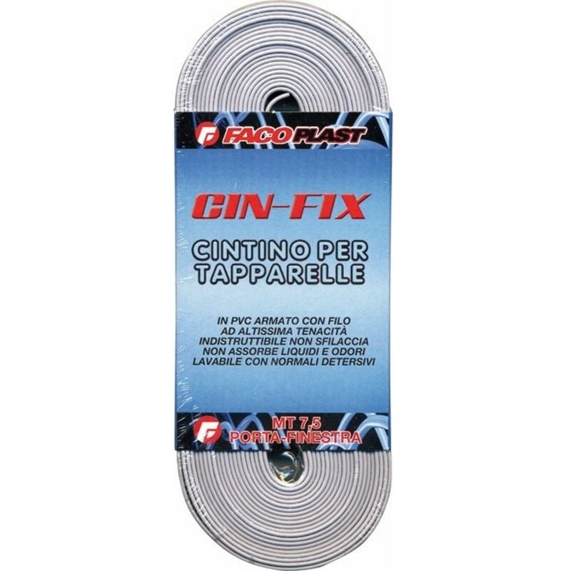 foto del prodotto cintino tapparella pvc '''cin-fix''' grigio 7.5mt