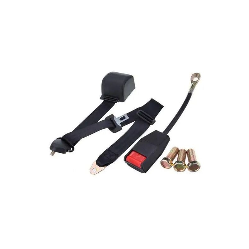 foto del prodotto cintura di sicurezza a 3 punti per auto cintura di sicurezza regolabile universale retrattile nera facile da usare