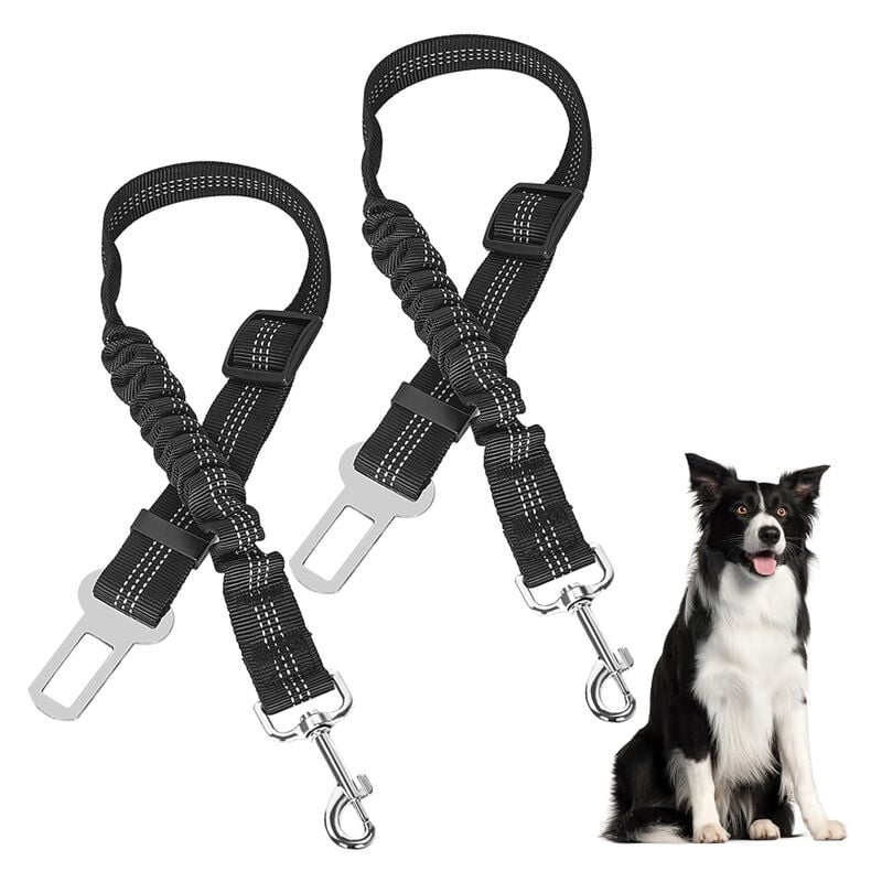 foto del prodotto cintura di sicurezza per cani confezione da 2 cintura di sicurezza per cani cintura di sicurezza ammortizzante cintura di sicurezza regolabile