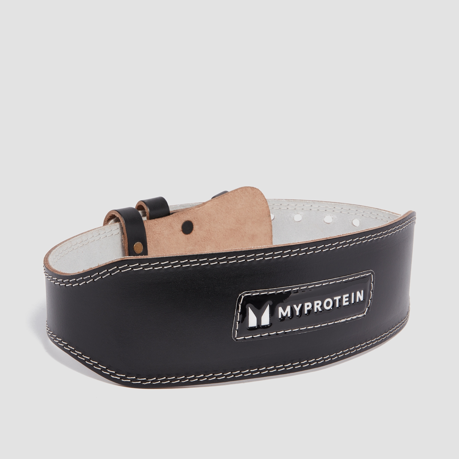 foto del prodotto cintura per sollevamento pesi in pelle myprotein nera small 23 32 inch 