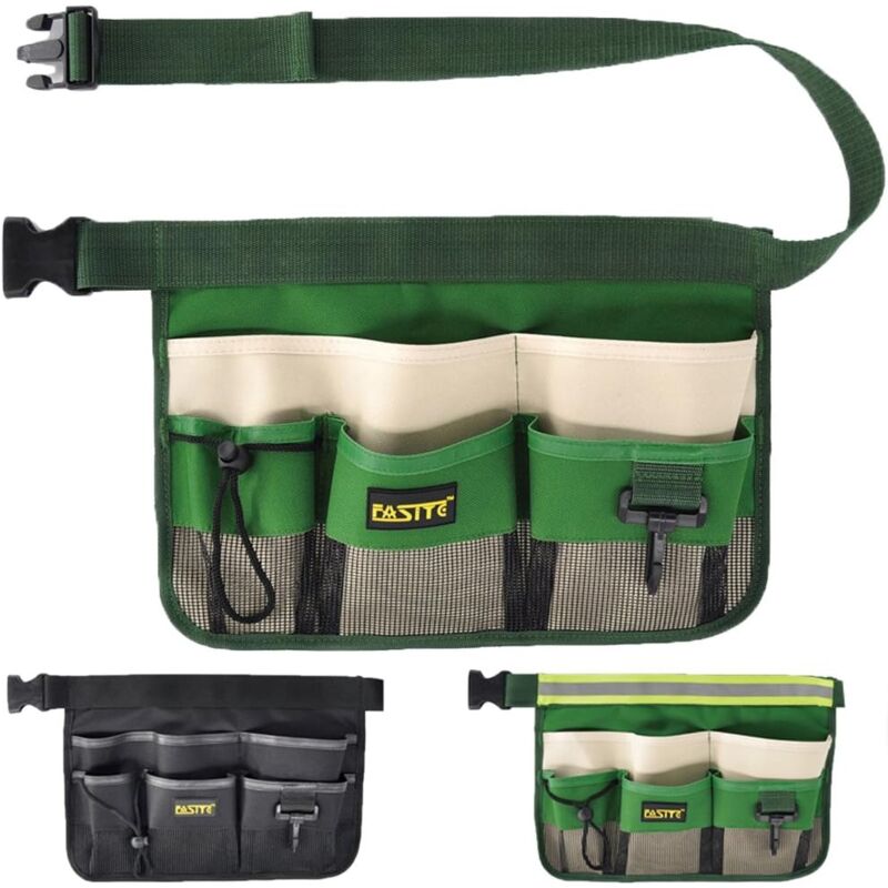 foto del prodotto cintura porta attrezzi da giardinaggio, grembiule impermeabile per attrezzi da giardino con 7 tasche, marsupio da appendere per uomo e donna,