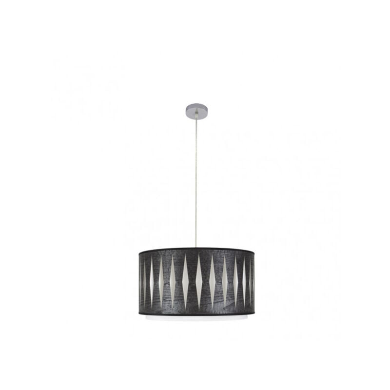 foto del prodotto ciondolo 1luce modello alexandra cromo legno nero dimmerabile fabrilamp