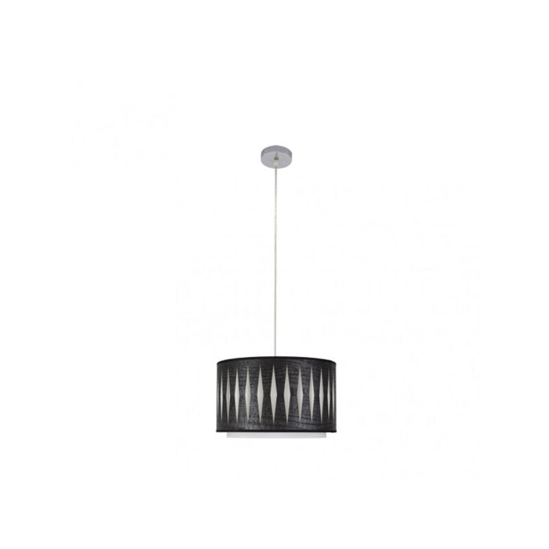 foto del prodotto ciondolo alexandra 1xe27 cromo nero legno regx30x30 cm