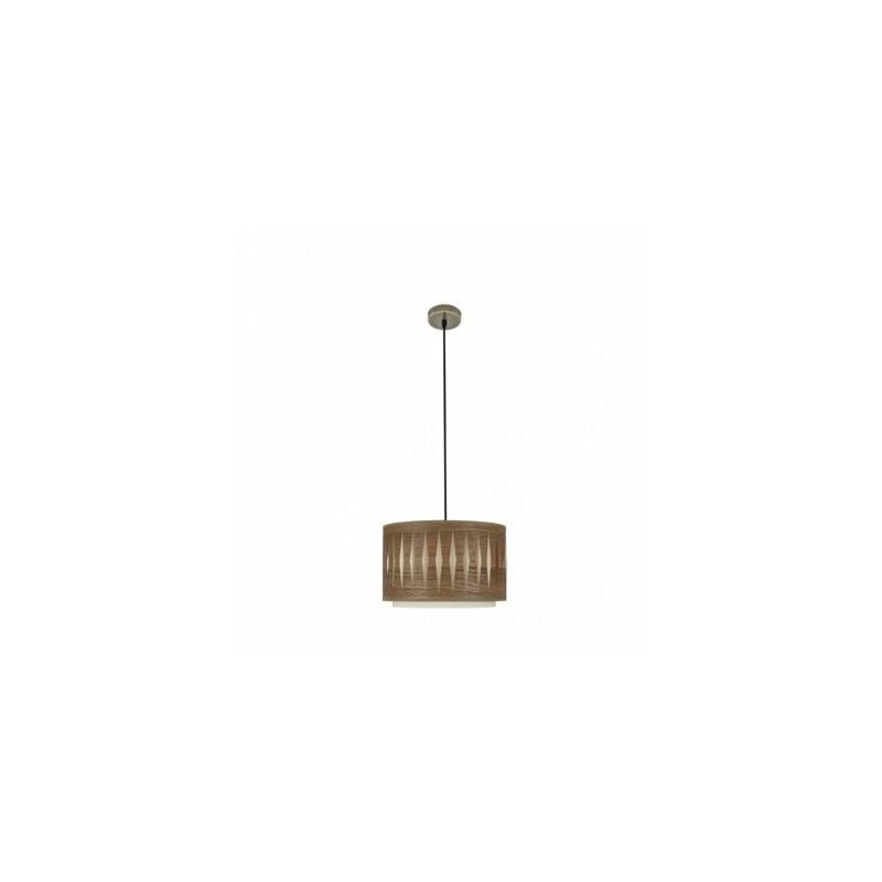 foto del prodotto ciondolo alexandra 1xe27 pelle legno scuro regx30x30 cm
