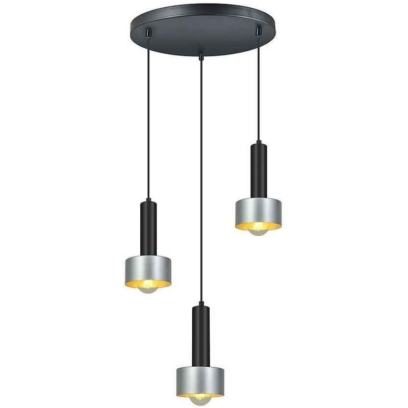 foto del prodotto ciondolo allende 3xe27 nero argento regx35x35 cm