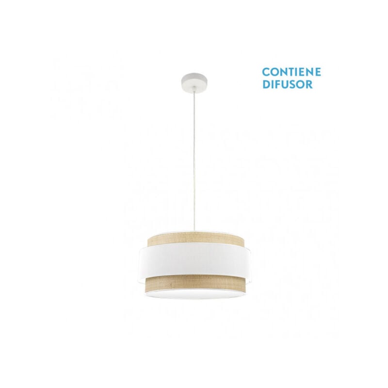 foto del prodotto ciondolo bianco naturale modello kandy 2xe27 dimmerabile fabrilamp