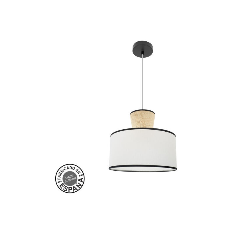 foto del prodotto ciondolo cambogia 1xe27 nero bianco naturale regx40x40cm