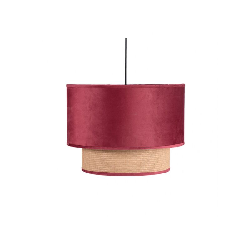 foto del prodotto ciondolo de 2 paralumi nerva rosso vino de 40 cm - fabrilamp