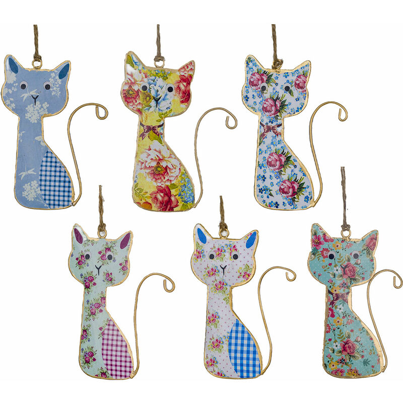 foto del prodotto ciondolo decorativo cat pendant 6 unit di sospensione multicolore 1x10x15cm 25031 signes grimalt