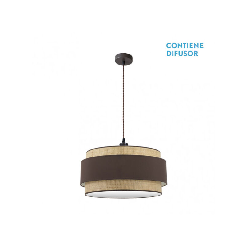 foto del prodotto ciondolo kandy 3xe27 naturale/marrone regx60x60 cm