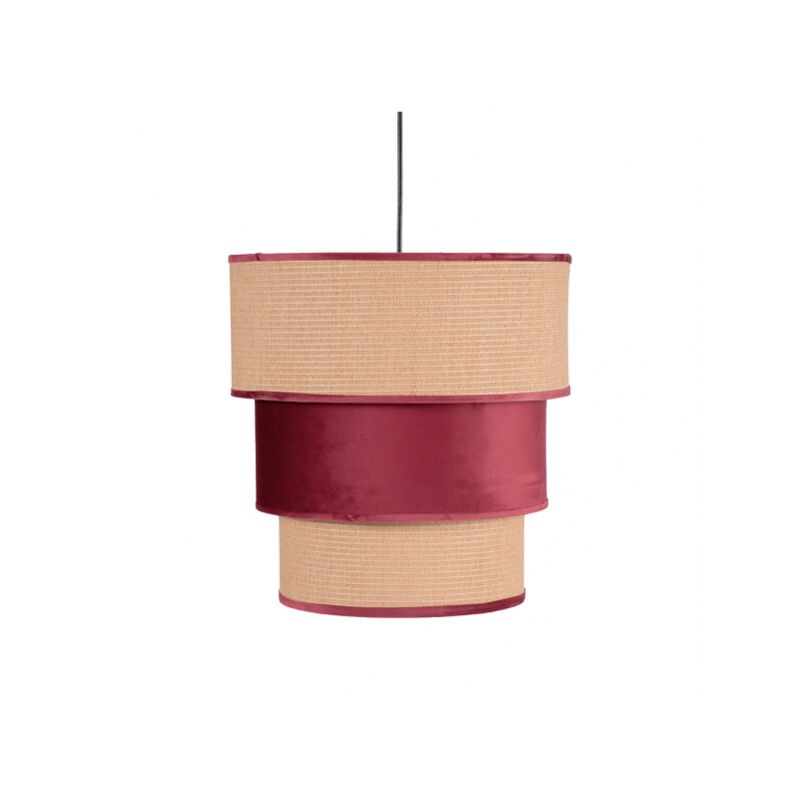foto del prodotto ciondolo lucio de 3 paralumi e 1 luce e27 wine red fabrilamp