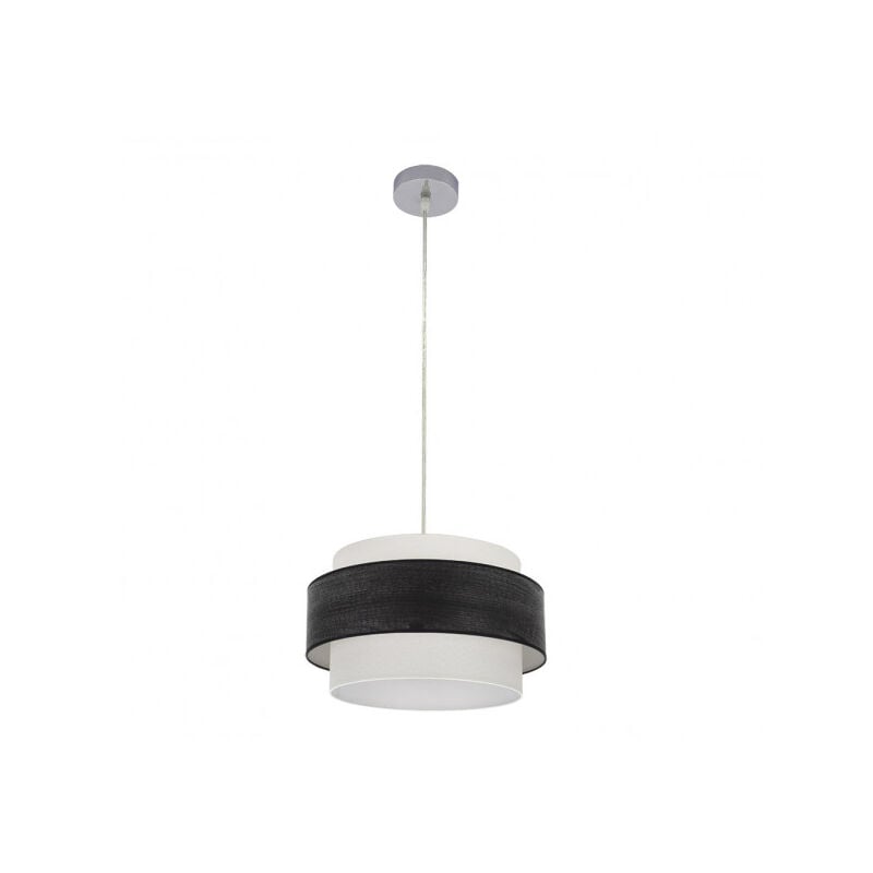 foto del prodotto ciondolo myriam 1xe27 cromo nero legno regx40x40 cm
