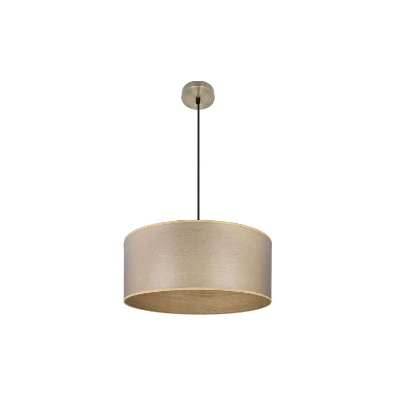 foto del prodotto ciondolo tania 1xe27 pelle legno chiaro regx50x50 cm