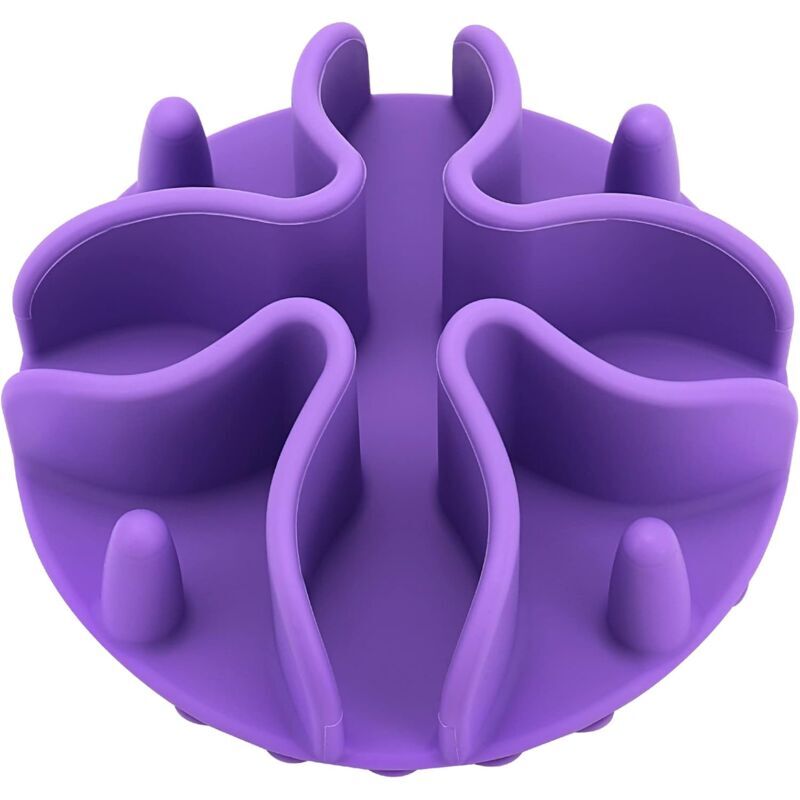 foto del prodotto ciotola anti mangiare per cani, ciotola in silicone per l alimentazione lenta, adatta a cani e gatti con ciotole di diverse dimensioni s, viola 