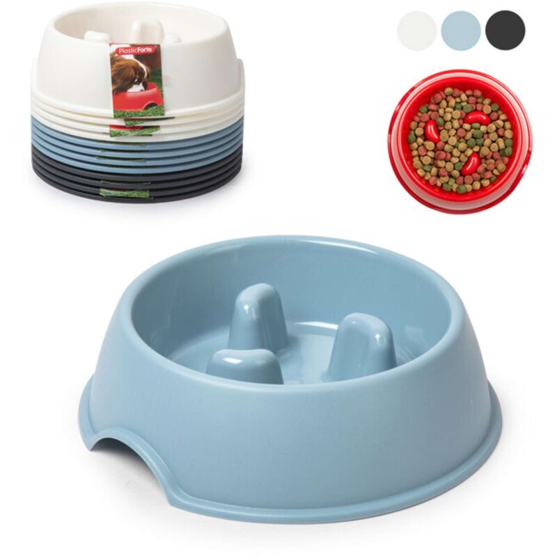 foto del prodotto ciotola anti voracit bianco/azzurro/antracite - 12 pezzi