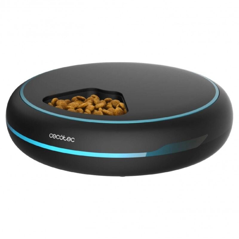 foto del prodotto ciotola automatica per animali domestici a 4 sezioni individuali, capacit di 1,6 l, display led, timer e registrazione vocale. cecotec