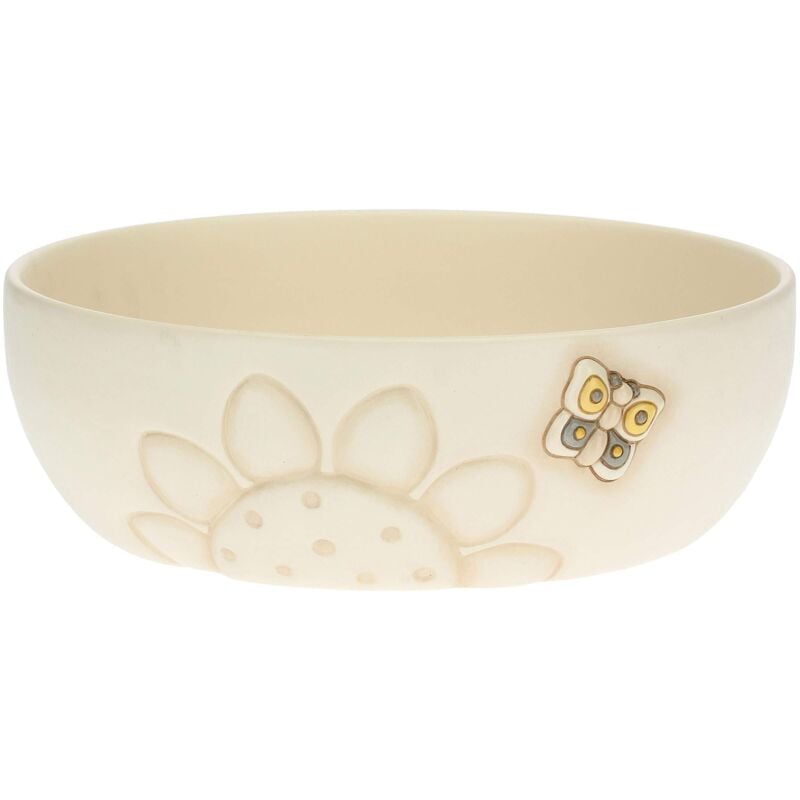 foto del prodotto ciotola con fiore e farfalla - accessori cucina - linea elegance - porcellana - 26 cm - thun
