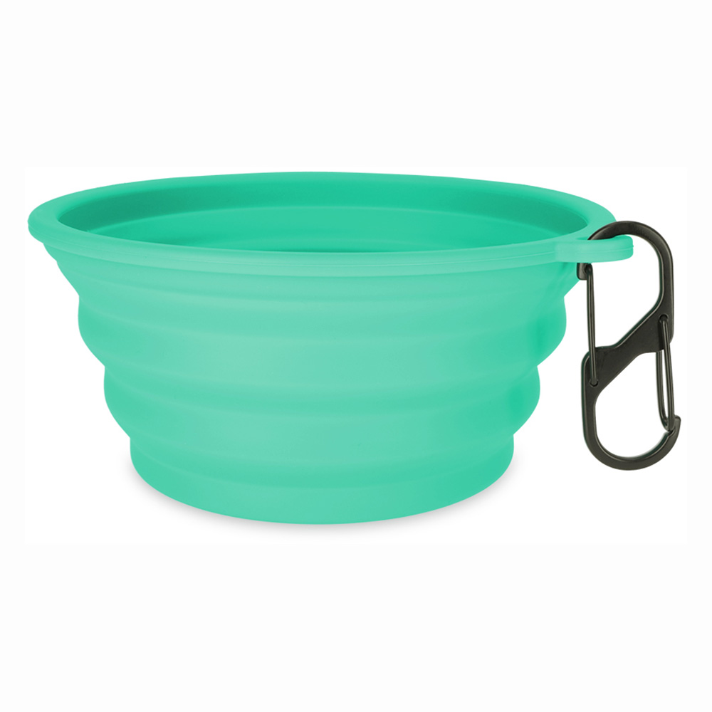 foto del prodotto ciotola da viaggio tiaki in silicone, turchese 750 ml