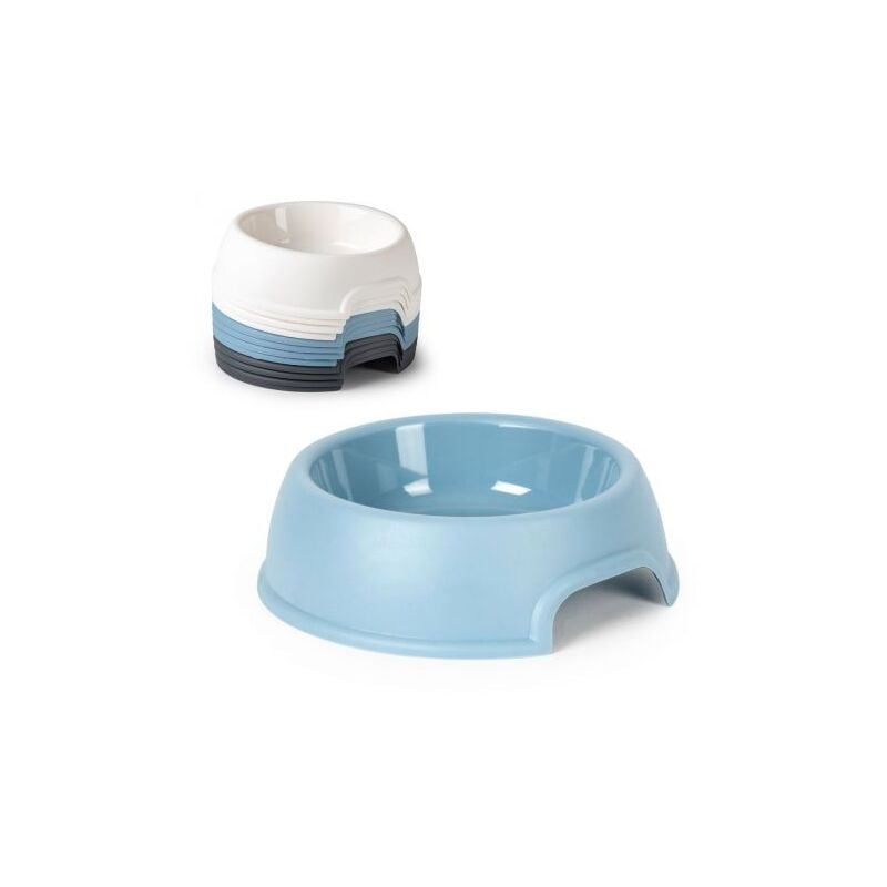 foto del prodotto ciotola dana mis.l bianco azzurro antracite 12 pz