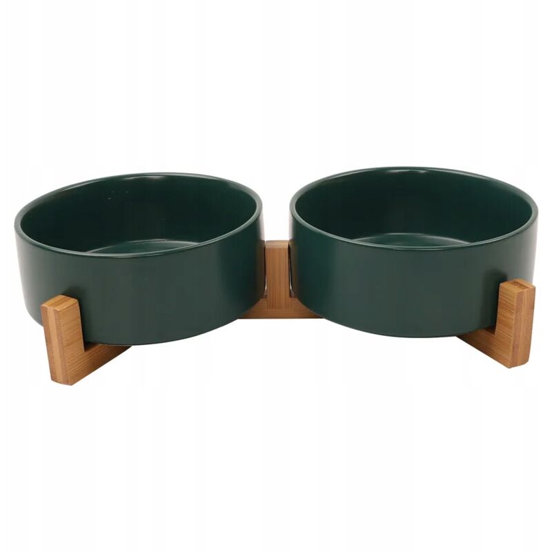 foto del prodotto ciotola doppia per cani e gatti in ceramica 2 x 400ml