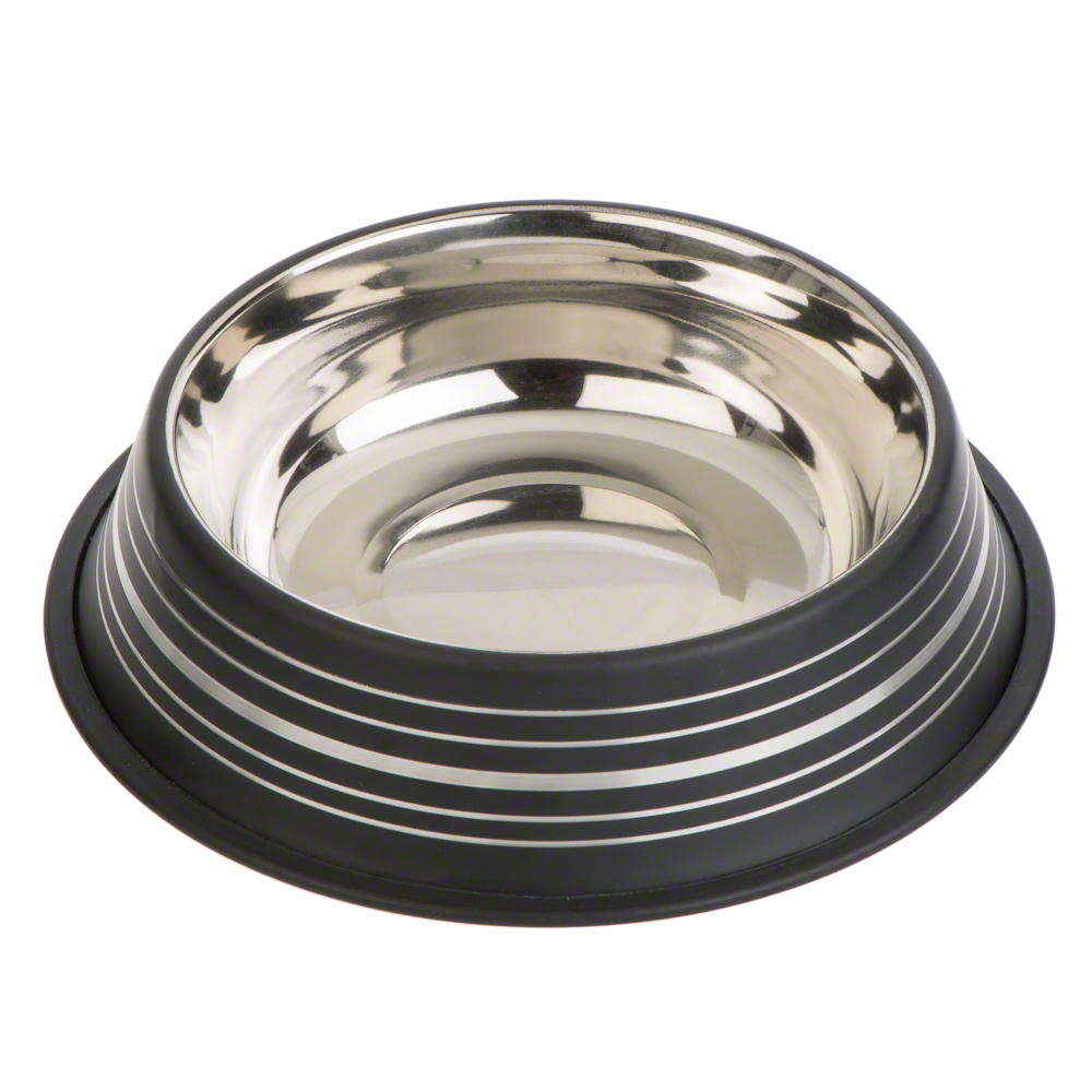 foto del prodotto ciotola in acciaio silver line per gatti nero opaco 0,45 l, 20 cm