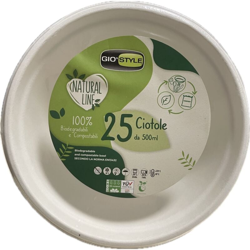 foto del prodotto ciotola in cellulosa 500 ml conf. 25 pz giostyle