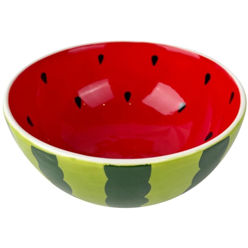 foto del prodotto ciotola in ceramica anguria da cucina, ideale per insalate, antipasti, dessert e decorazione della tavola
