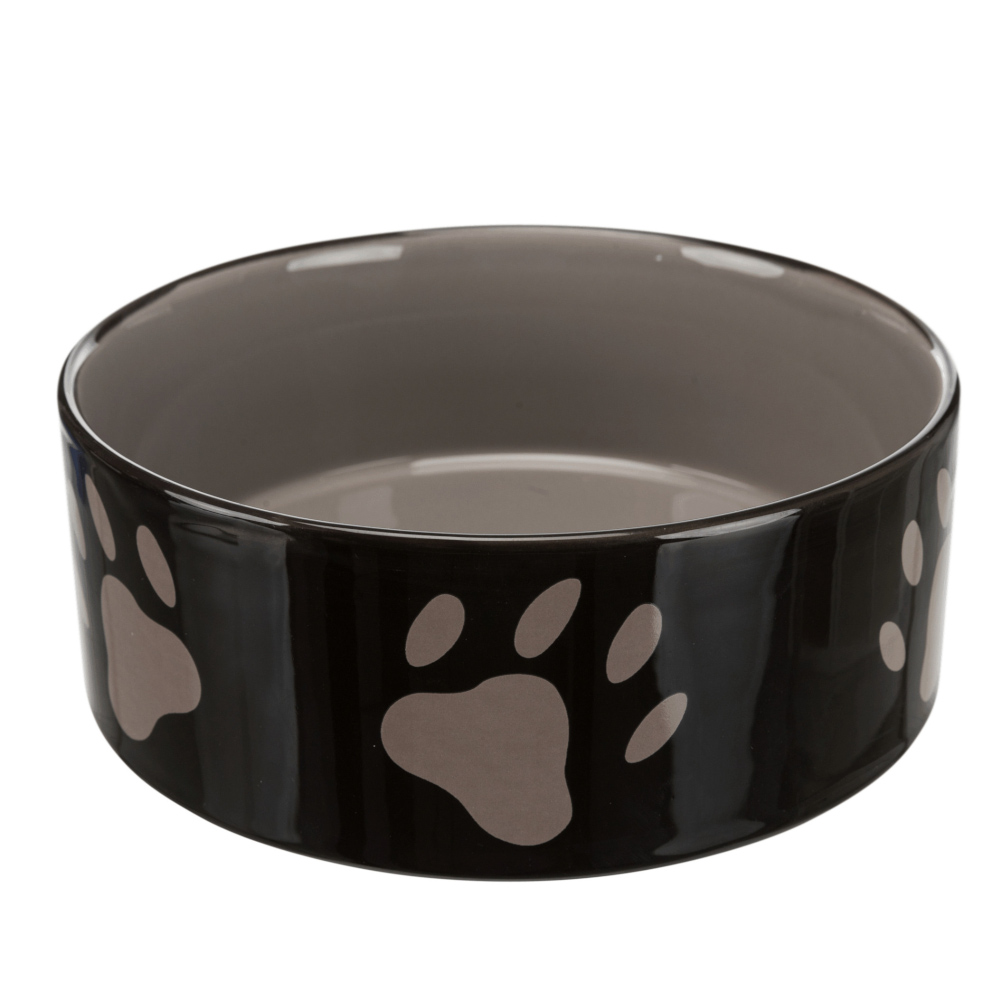 foto del prodotto ciotola in ceramica con zampette trixie marrone 1,4 l, 20 cm