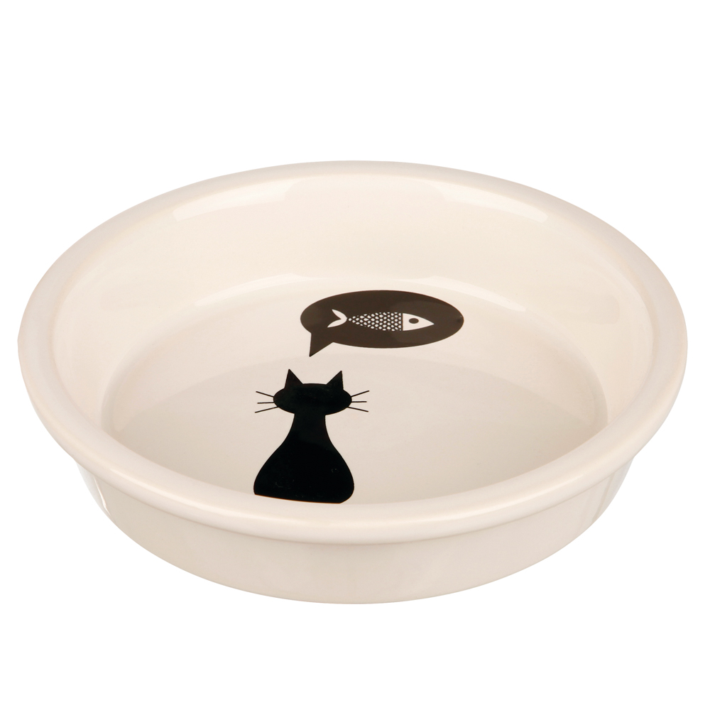 foto del prodotto ciotola in ceramica trixie con gatto 250 ml, 13 cm