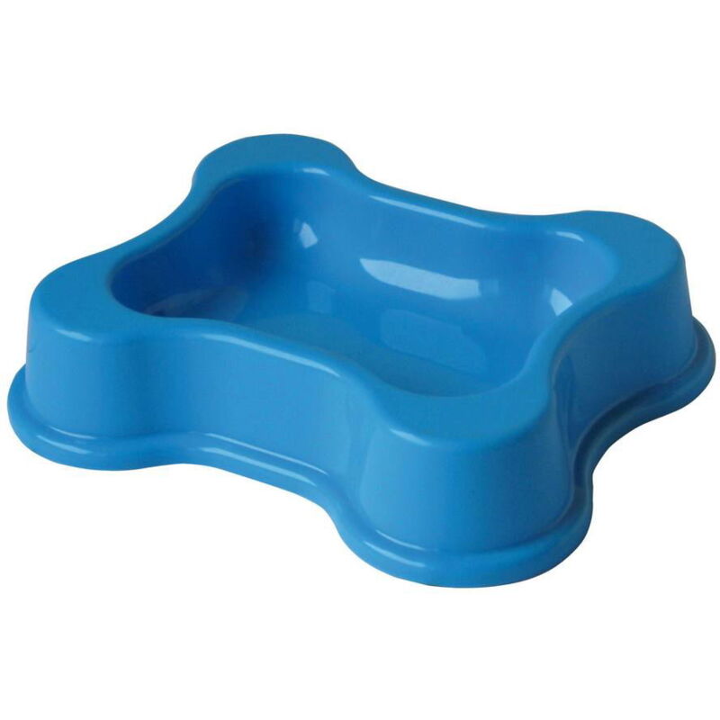foto del prodotto ciotola in plastica a forma di osso per cani e gatti ciotola large