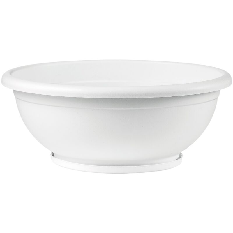 foto del prodotto ciotola naxos con sottovaso ad incastro bianco 40 cm
