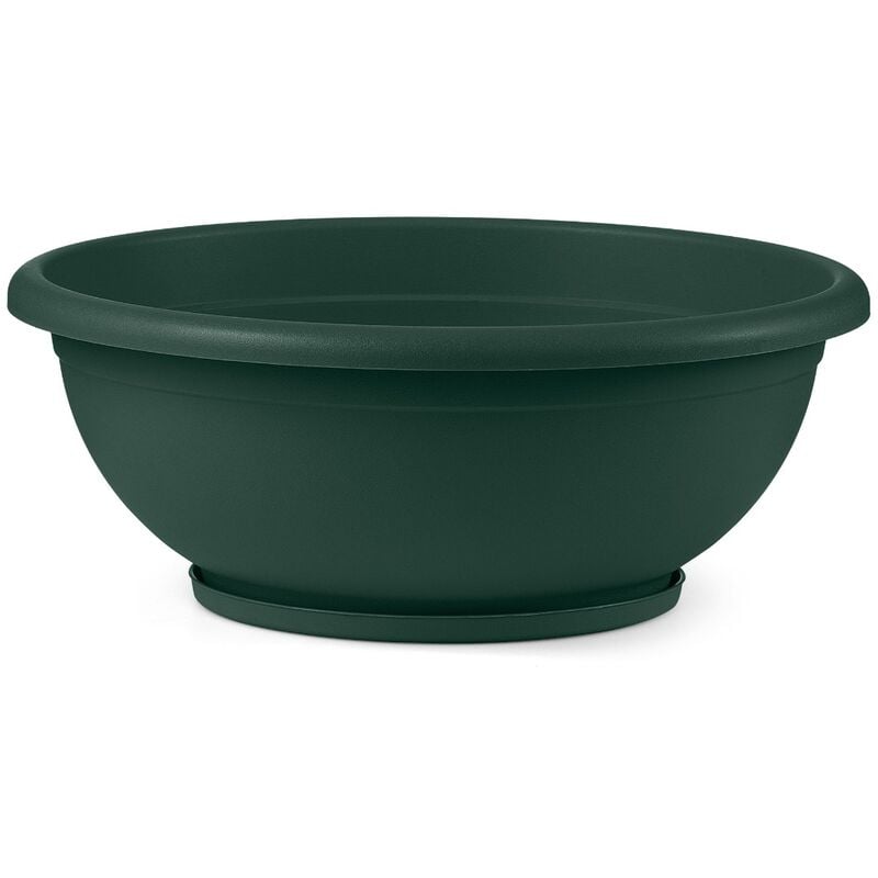 foto del prodotto ciotola naxos d.40 cm con sottovaso verde bosco veca