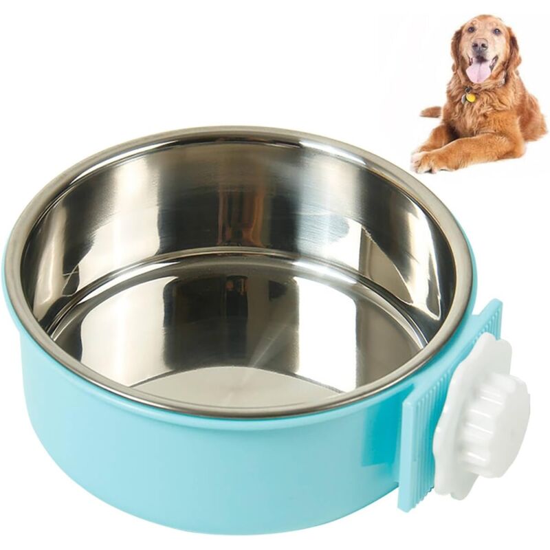 foto del prodotto ciotola per animali domestici 2 in 1 rimovibile in acciaio inossidabile, ciotola per l alimentazione degli animali domestici, utilizzata per cani,