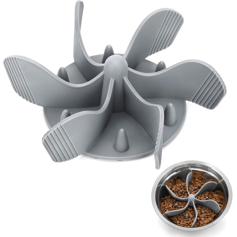 foto del prodotto ciotola per cani anti stronzate, accessori per l alimentazione lenta per cani che smettono di mangiare, inserto per ciotola per cani di piccola